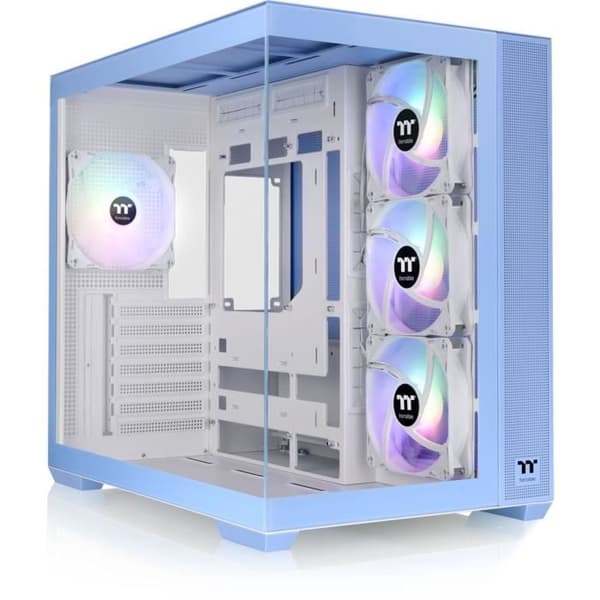 PC-fodral - THERMALTAKE - View 380 TG ARGB Hydrangea Blue - Medium tower - ATX - Härdat glas - Blå Blå