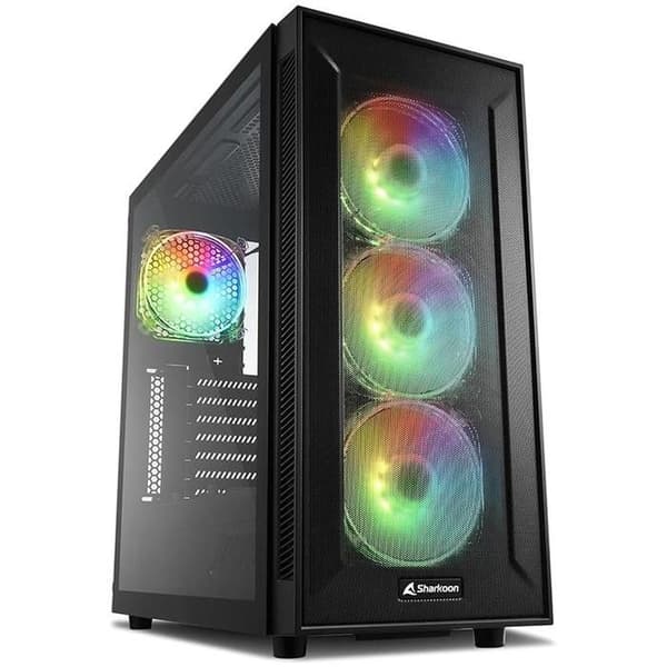Sharkoon TG6M RGB Tower Black - 4044951032136 Svart