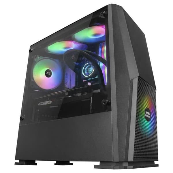 Mars Gaming MCONE, MicroATX Gamer Case, 2X 120mm fläktar, RGB + Grid