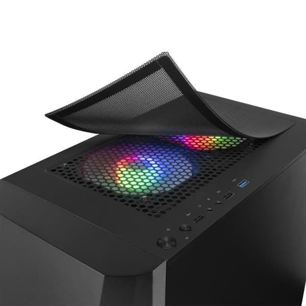 Mars Gaming MCONE, MicroATX Gamer Case, 2X 120mm fläktar, RGB + Grid