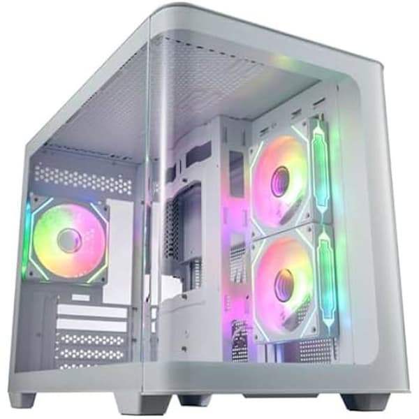 Mini-Tornhus - FORTRON - GEH Mini S380-WA - Vit - Micro-ATX/Mini-ITX - Verktygsfri montering
