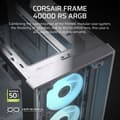 Miniatyrbild 2 av 6: PC-chassi - CORSAIR - FRAME 4000D RS ARGB-serien - Mellanstor - 3 ARGB-fläktar - Vit