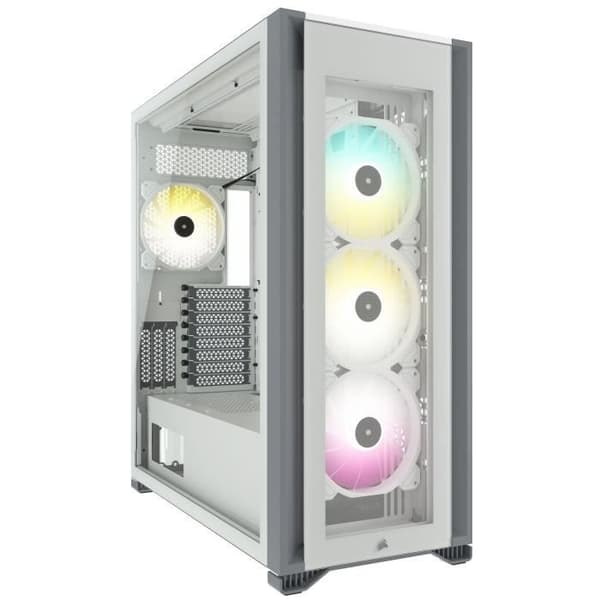 CORSAIR iCUE 7000X RGB PC-fodral i härdat glas - Vit (CC-9011227-WW) Vit