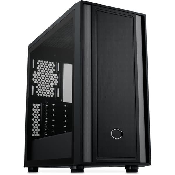 Cooler Master MasterBox 600 Lite Airflow E-ATX Mid Tower PC-fodral - Stöder MB Back-Connect, 420 mm kylare och upp till 7