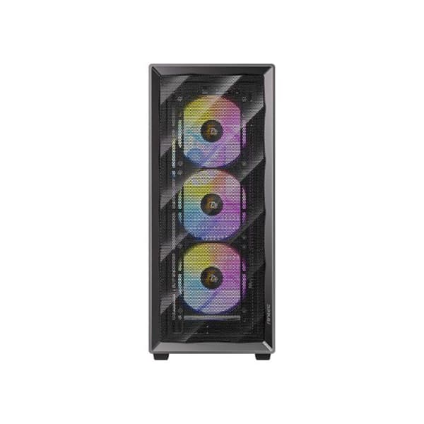 Antec AX85 Mid Tower Chassi Svart ATX ARGB Härdat Glas Optimal Luftflöde