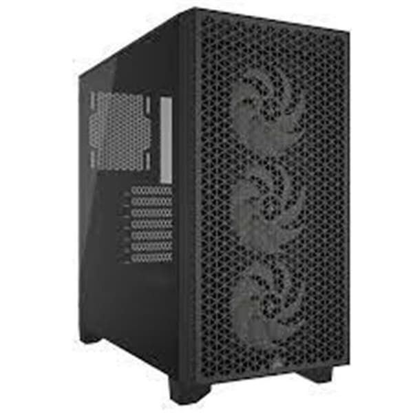 Corsair 3000D AF Chassi PC Mid-Tower Tempererat Glas Svart 4 RGB-fläktar