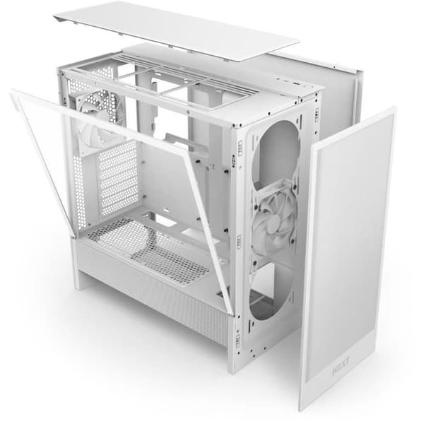 Mellanstor kompakt ATX-chassi - NZXT - CC-H52FW-01 - H5 Flow - Vit