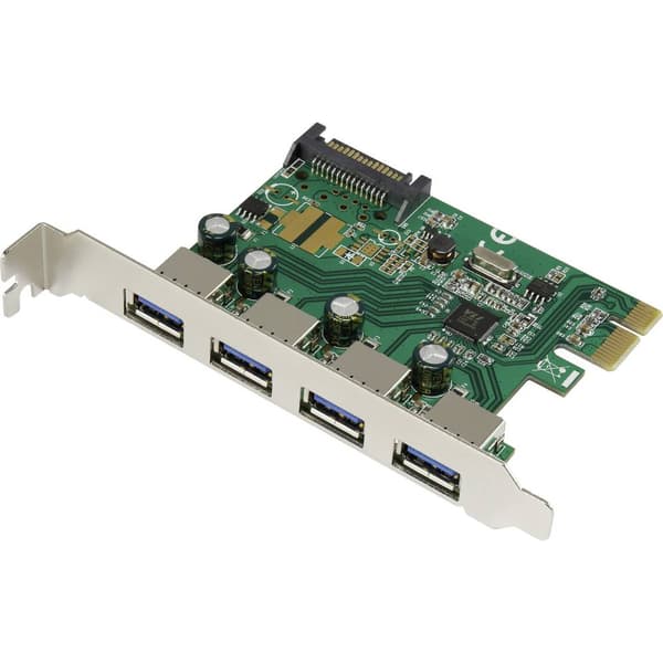 Renkforce 4 Port USB 3.0 kontrollerkort USB-A PCIe