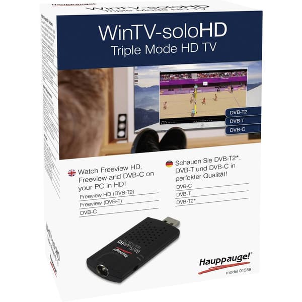 Hauppauge WinTV-Solo HD TV-kort USB med DVB-T antenn, med fjärrkontroll, Inspelningsfunktion Antal tuner: 1