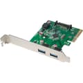 Miniatyrbild 2 av 4: LogiLink PC0080 2 Port USB 3.1 kontrollerkort USB-A PCIe
