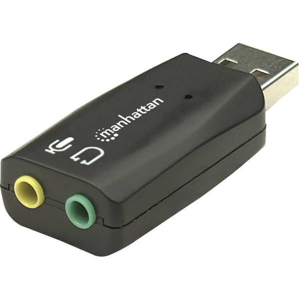 Manhattan Hi-Speed USB 3-D Audio Adapter 2.1 Externt ljudkort externa hörlursuttag