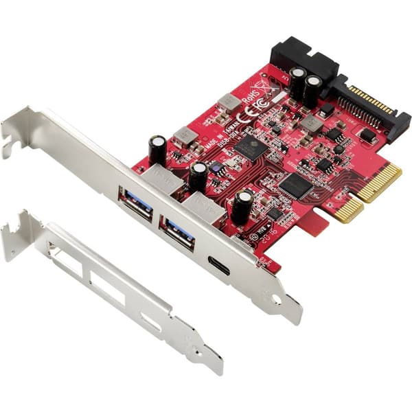 Renkforce 1+4 Port USB 3.1 kontrollerkort USB 3.2 Gen 2 PCIe x4