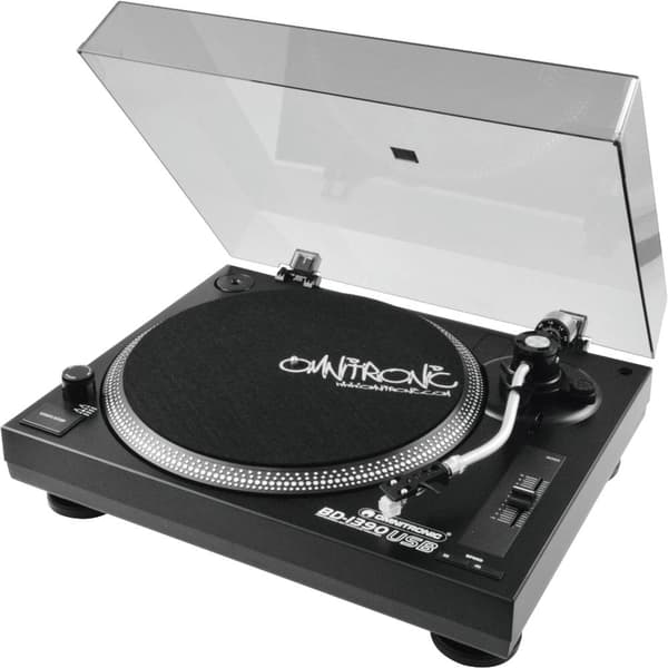 Omnitronic BD-1390 USB-skivspelare Remdrift Svart
