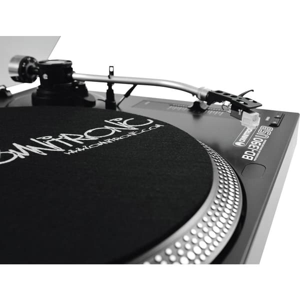Omnitronic BD-1390 USB-skivspelare Remdrift Svart