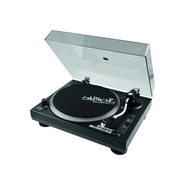 Omnitronic BD-1390 USB-skivspelare Remdrift Svart