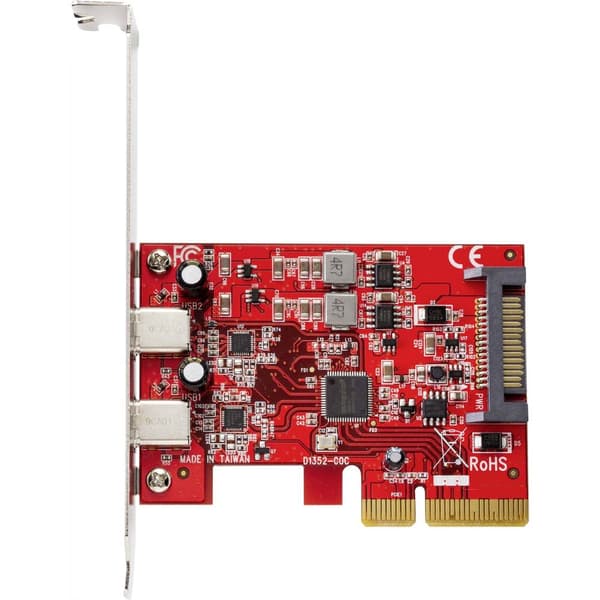 Renkforce RF-4599664 2 Port USB 3.1 Gen 2, kontrollkort USB-C® (USB 3.1 Gen 2) PCIe