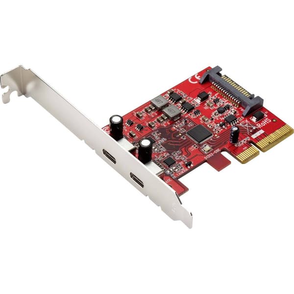 Renkforce RF-4599664 2 Port USB 3.1 Gen 2, kontrollkort USB-C® (USB 3.1 Gen 2) PCIe