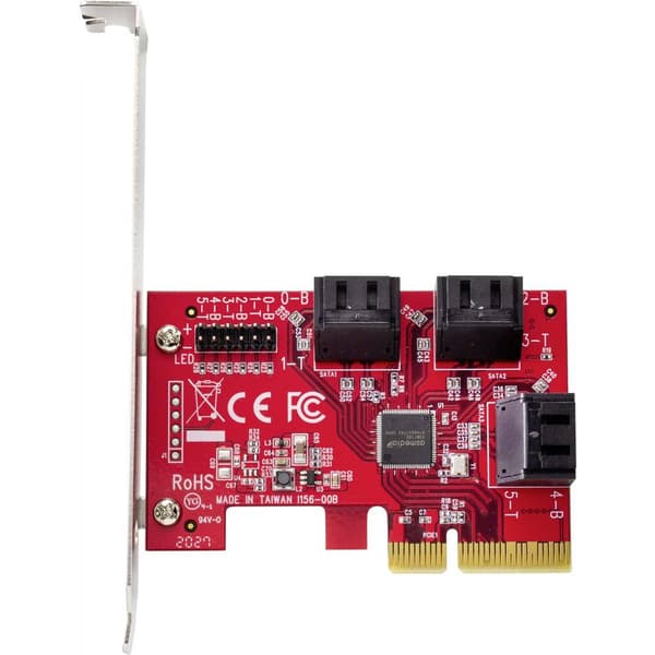 Renkforce RF-4599662 6 Port SATA-kontroller PCIe x4 Passar till: SATA SSD inkl. Low-Profile fäste