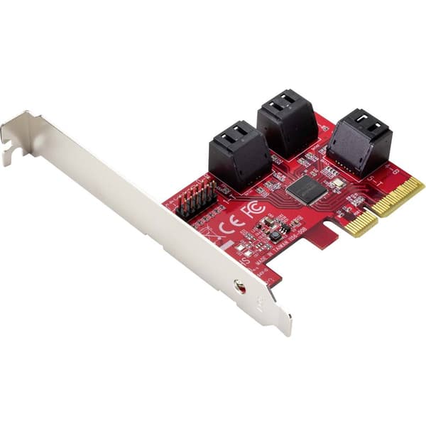 Renkforce RF-4599662 6 Port SATA-kontroller PCIe x4 Passar till: SATA SSD inkl. Low-Profile fäste