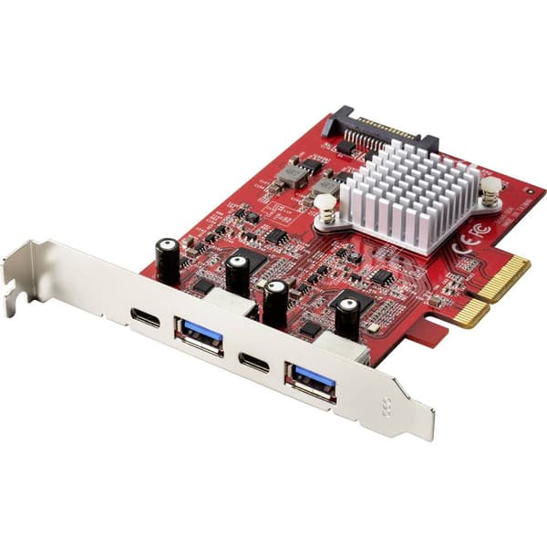 Renkforce RF-4679642 2+2 Port USB 3.1 kontrollerkort USB 3.2 Gen 2, USB-C® PCIe