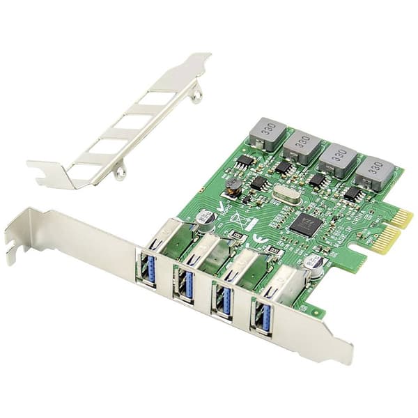 Digitus DS-30226 4 Port PCI-Express-kort USB, USB 1.1, USB 2.0, USB 3.0, USB-A PCIe Grön