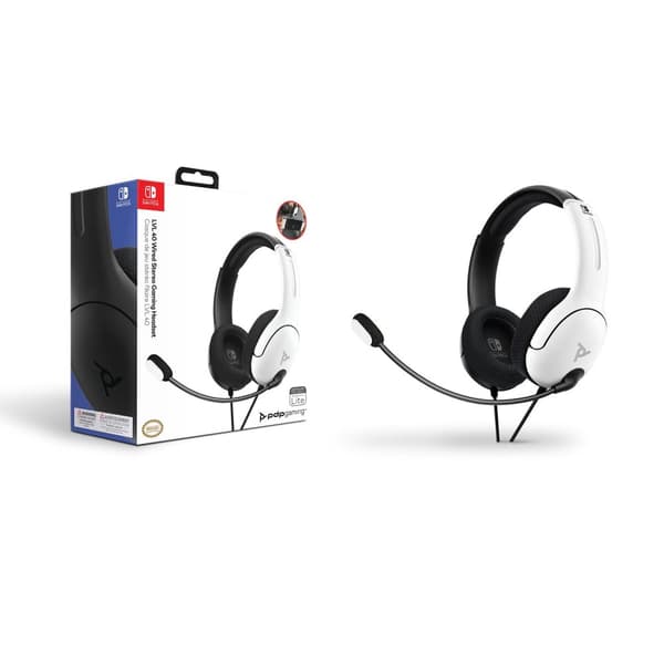 PDP Gaming LVL40 Nintendo Switch Stereo Gaming Headset - Sort/Hvid