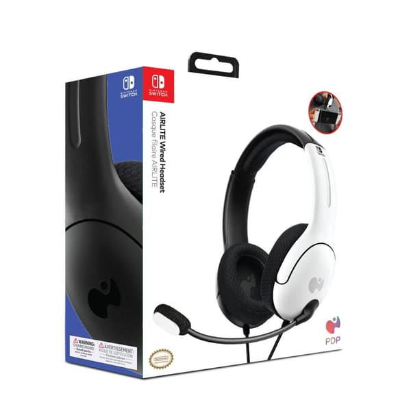 PDP Gaming LVL40 Nintendo Switch Stereo Gaming Headset - Sort/Hvid