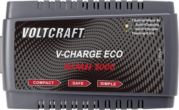 VOLTCRAFT V-Charge Eco NiMh 2000 Modeloplader 230 V 2 A NiMH, NiCd