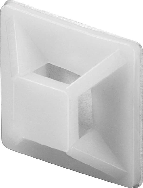 Goobay selvklæbende holdere til bindebånd op til 3,6 mm bred / 20 x 20 mm / gennemsigtig (100 styk)