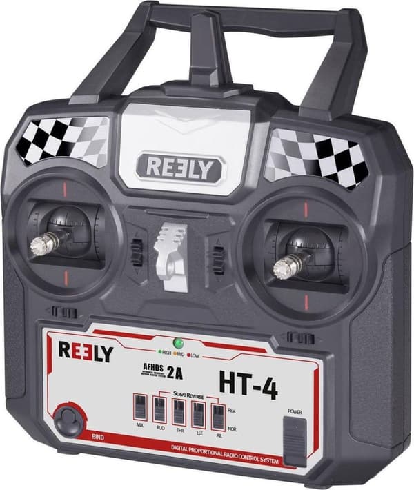 Reely HT-4 RC håndholdt sender 2,4 GHz Antal kanaler: 4 Inkl. modtager