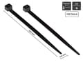 Miniatyrbillede 2 af 2: Good Connections® kabelbindere 200 mm x 4,8 mm - sæt med 100 stk. - sort, UL, UV-bestandig, vejrbestandig - til udendørs brug, -40 °C til +85 °C