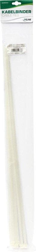 InLine - Johdinsiteet - Pituus 800mm - Leveys 9mm - Luonnollinen - (10 kappaleen pakkaus) (59963B)