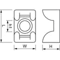 Miniatyrbillede 3 af 3: Monteringsbase til kabelbindere 8 mm til skruning og nitter Naturligt indhold: 100 stk.