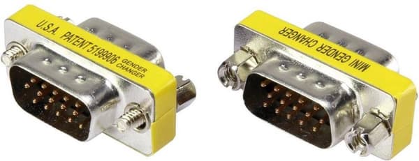 Renkforce seriel adapter [1x D-sub stik 15-benet - 1x D-sub stik 15-pin] Gul