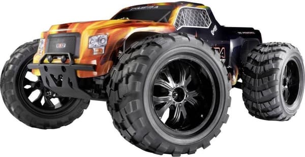Reely Cimera Black Brushless 1:10 RC Car Electric Monster Truck 4WD 100% RTR 2,4 GHz Inkl. batteri og oplader