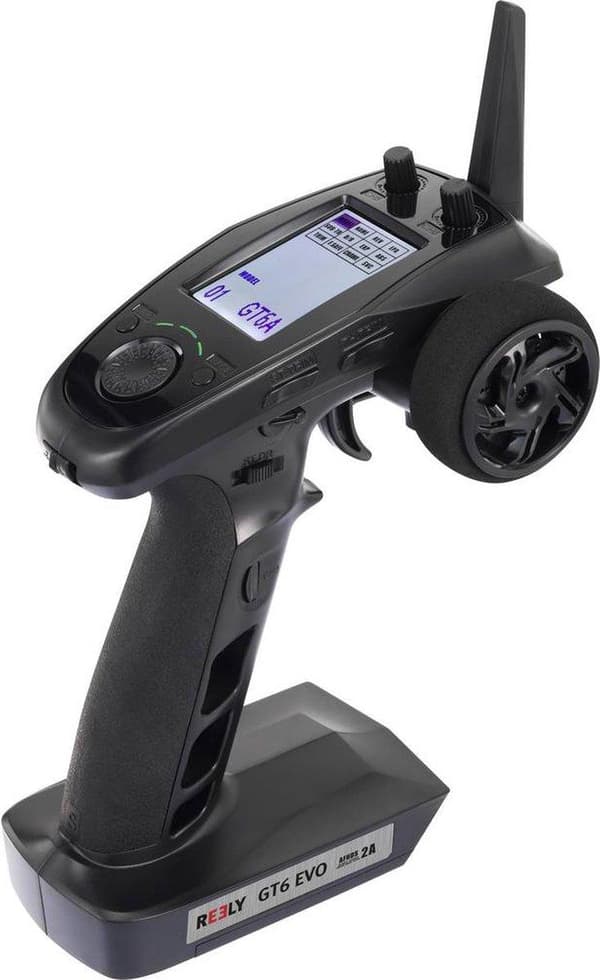 Reely GT6 EVO RC pistoolilähetin 2,4 GHz Kanavien määrä: 6 Sisältää. vastaanotin
