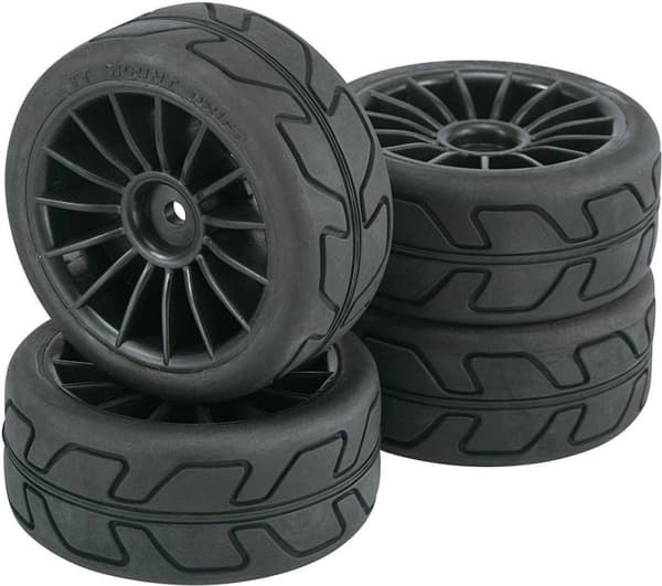 Reely 1:10 Street model Komplet hjul Speed 15-eger Sort 4 stk.