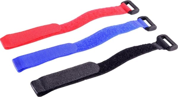 S-Conn 18-10004 hihnan nippuside musta - sininen - punainen 9kpl Johdinsiteet (18-10004)