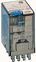 Miniatyrbillede 2 af 4: Finder 553490240040 Relæ, stikbar, beskyttelsestype RT IV, 7 A, 24 VDC, med testknap, mekanisk display