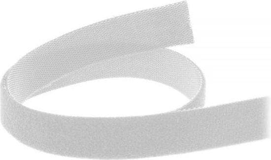 InLine® nippusiteet, tarranauha, 10 metriä, 16 mm, valkoinen (19934W)