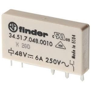 Finder printrelæ 12 V/DC 6 A 1 skiftekontakt 34.51.7.012.0010 1 stk (34.51.7.012.0010)