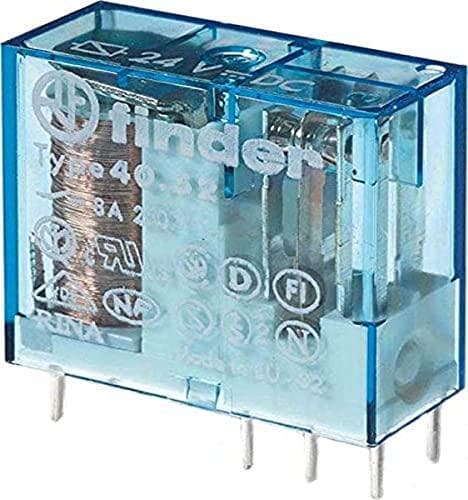 40.52.9.024.5000 PCB relæ 24 V/DC 8 A 2 skiftekontakter 1 stk (4.0529E+11)
