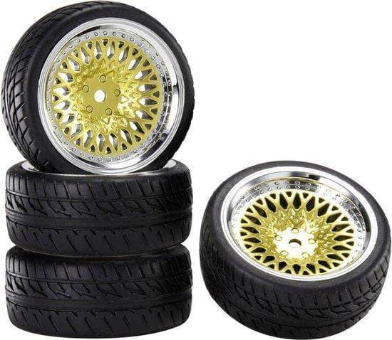 Reely 1:10 maantiemallin täydelliset pyörät Racing CLS Gold 1 kpl. (RE-6702300)