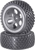 Miniatyrbillede 1 af 3: Reely 1:10 Buggy Complete hjul Rally Gatdesign Grå 2 stk.