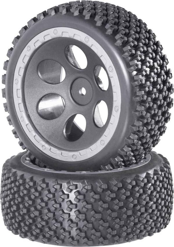 Reely 1:10 Buggy Komplett hjul Rally Gatdesign Grå 2 st.