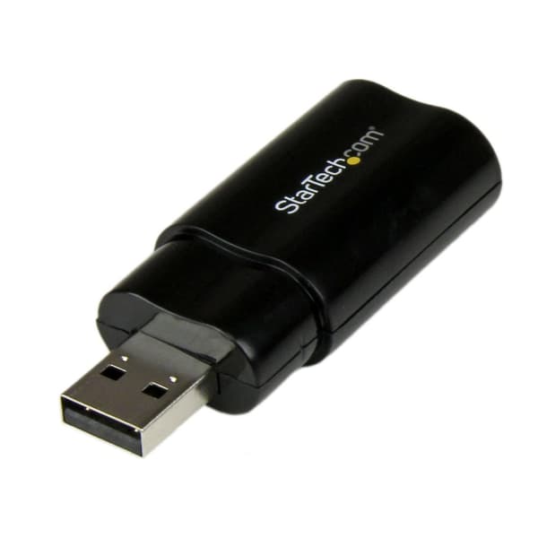StarTech.com USB-äänisovitin - Ulkoinen USB-äänikortti - Musta - Äänikortti - Stereo - USB2.0 (ICUSBAUDIOB)