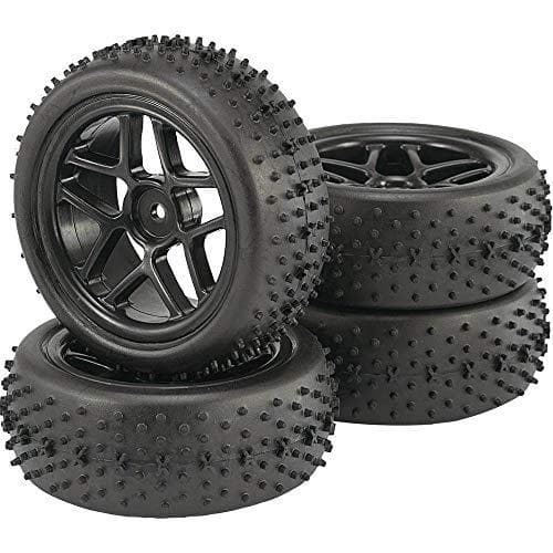 Reely 1:10 Buggy Complete Wheels Spike 5 Dobbelte Eger Sort 2 stk.