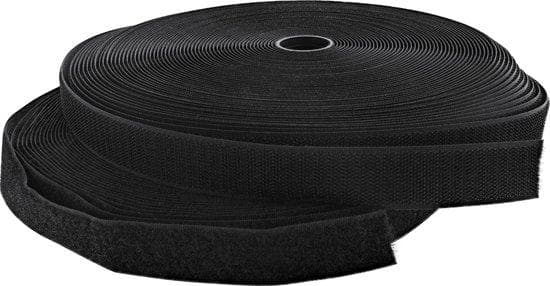 InLine® kabelbindere, velcrobånd, 25 meter, 25 mm, sort (59933S)