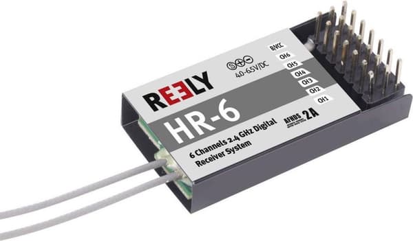 Reely HR-6 6-kanavainen vastaanotin 2,4 GHz Plug system JR