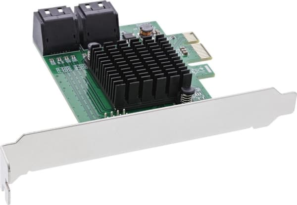 InLine interfacekort - 4x SATA 6Gb/s controller - PCIe 2.0 (PCI-Express) (76617L)